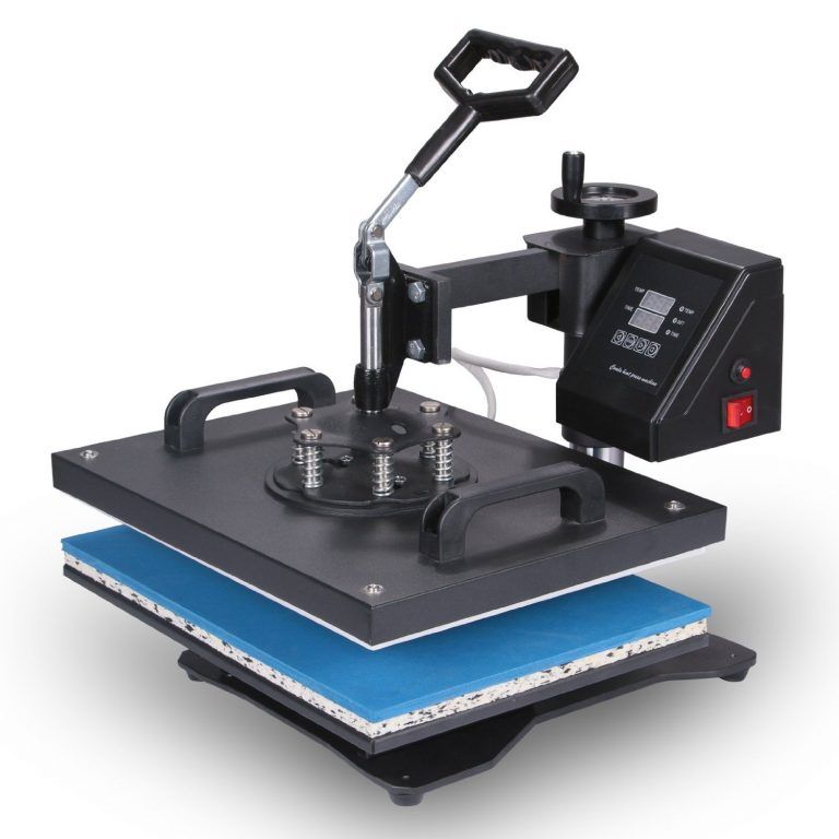 Heat press machine with digital control panel