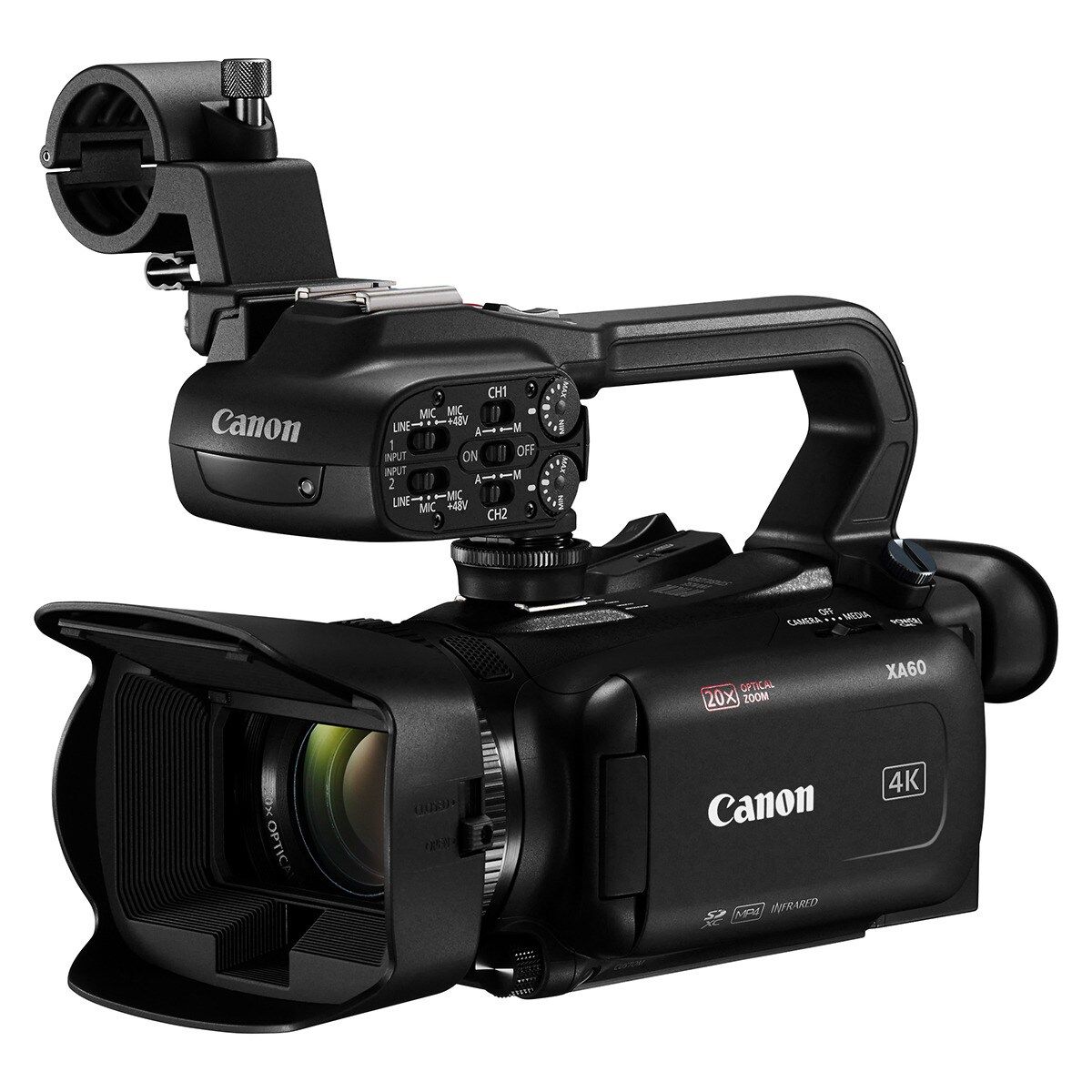 Canon XA60 Professional Camcorder - UHD 4K30p, 20x Optical Zoom, Dual Pixel CMOS AF, 3.5" Touchscreen, Wi-Fi & NFC (Pre-Owned)