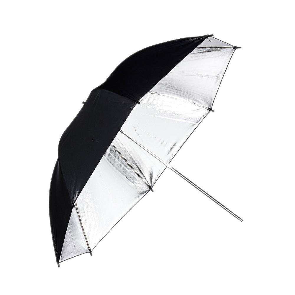 Professional 33" (84cm) Photography Umbrella - Black Exterior/Silver Reflective Interior (New)